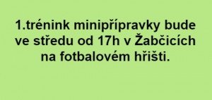 Minipřípravka startuje !